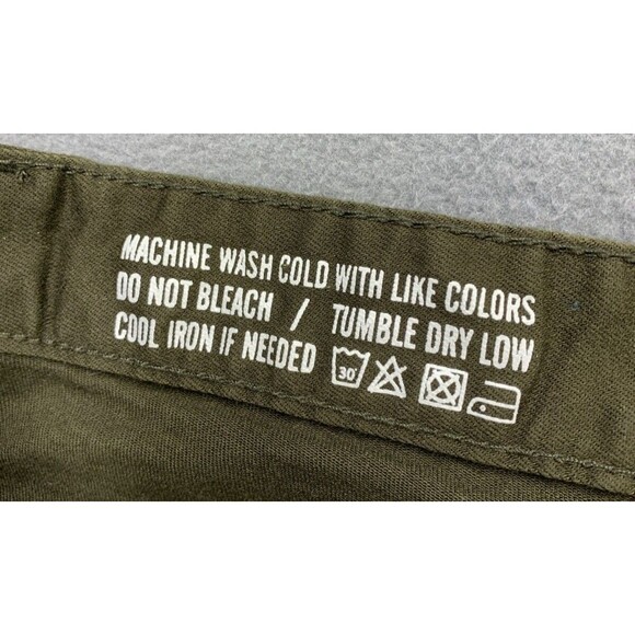 Smoke Rise Biker Pants Mens Size 38 x 34 Army Green Black Stripe Slim Tapered - Picture 13 of 16